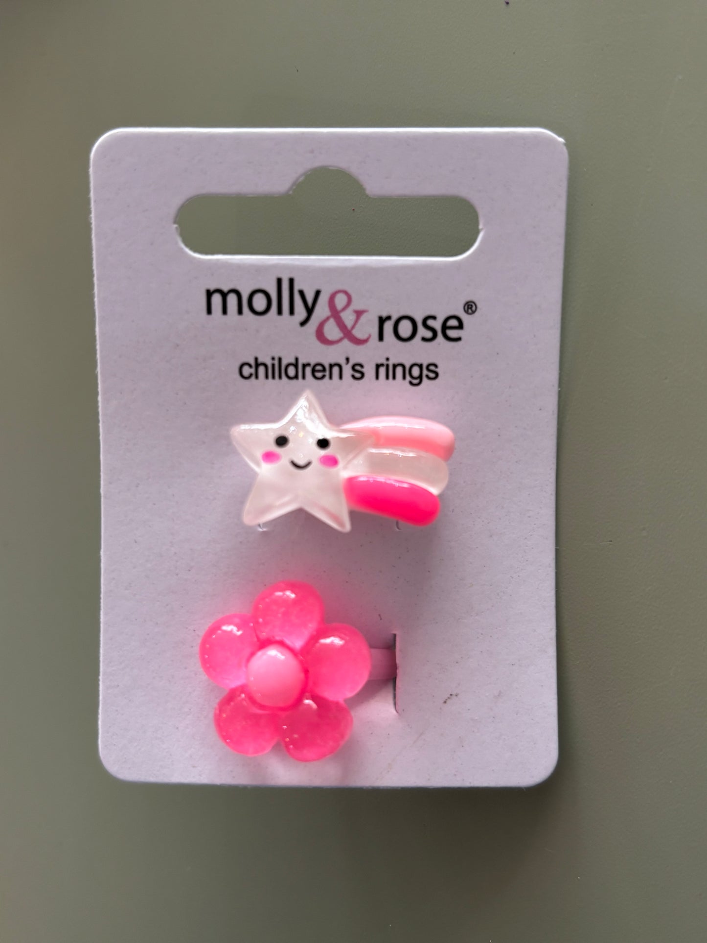 Childrens set of 2 rings - star