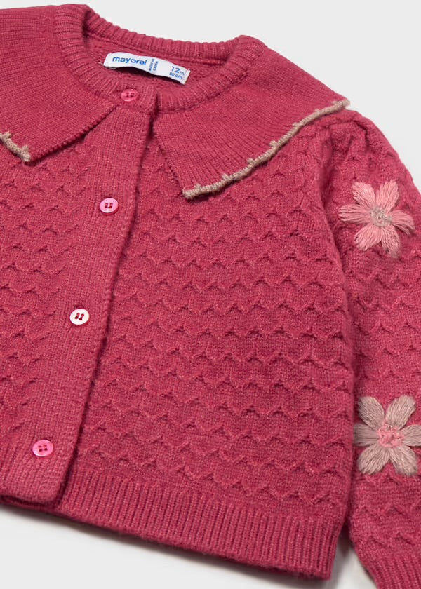 Mayoral Floral Embroidered Cardigan 2306