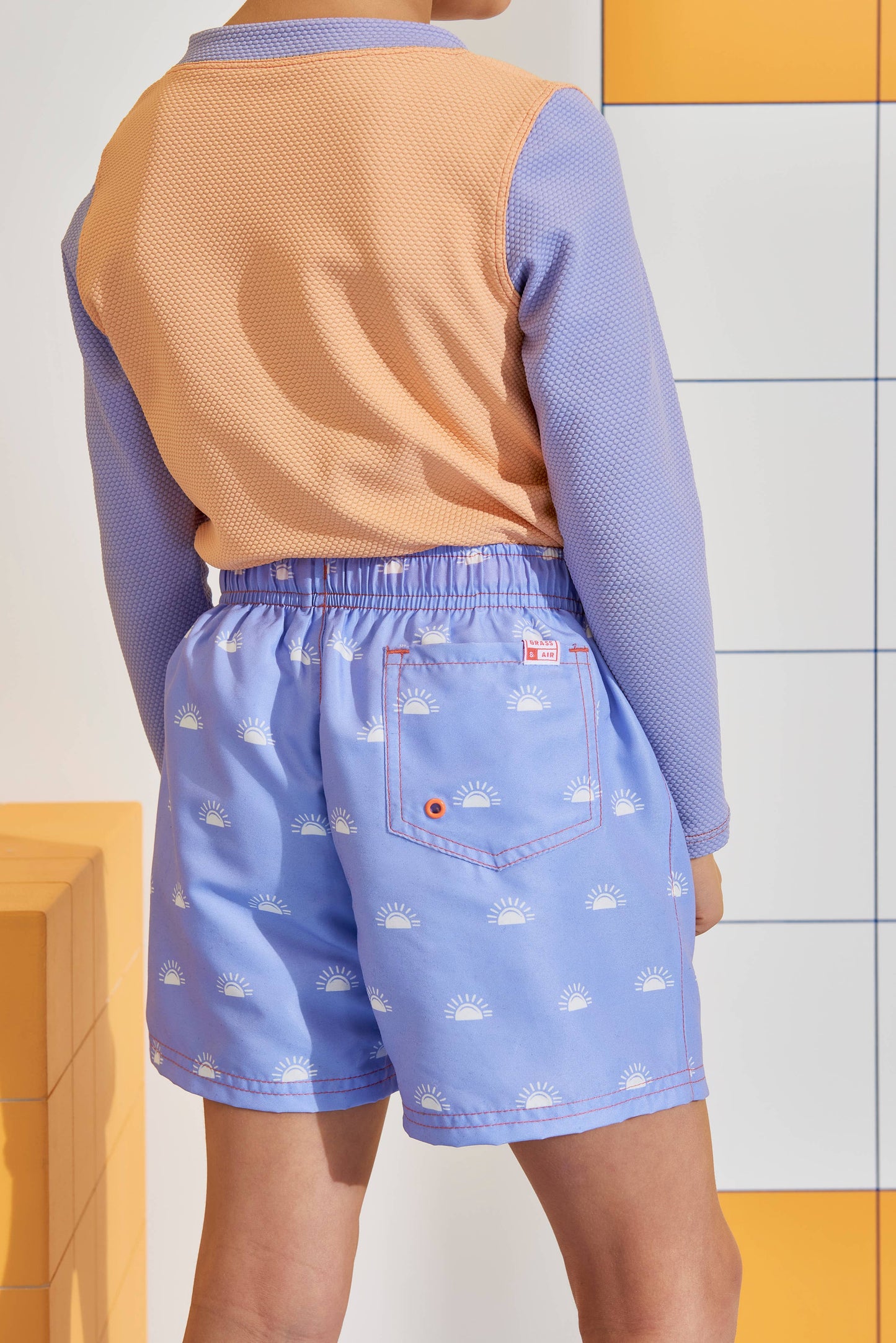 Grass & Air - Lavender Swim Shorts: Lavender 5-6yrs