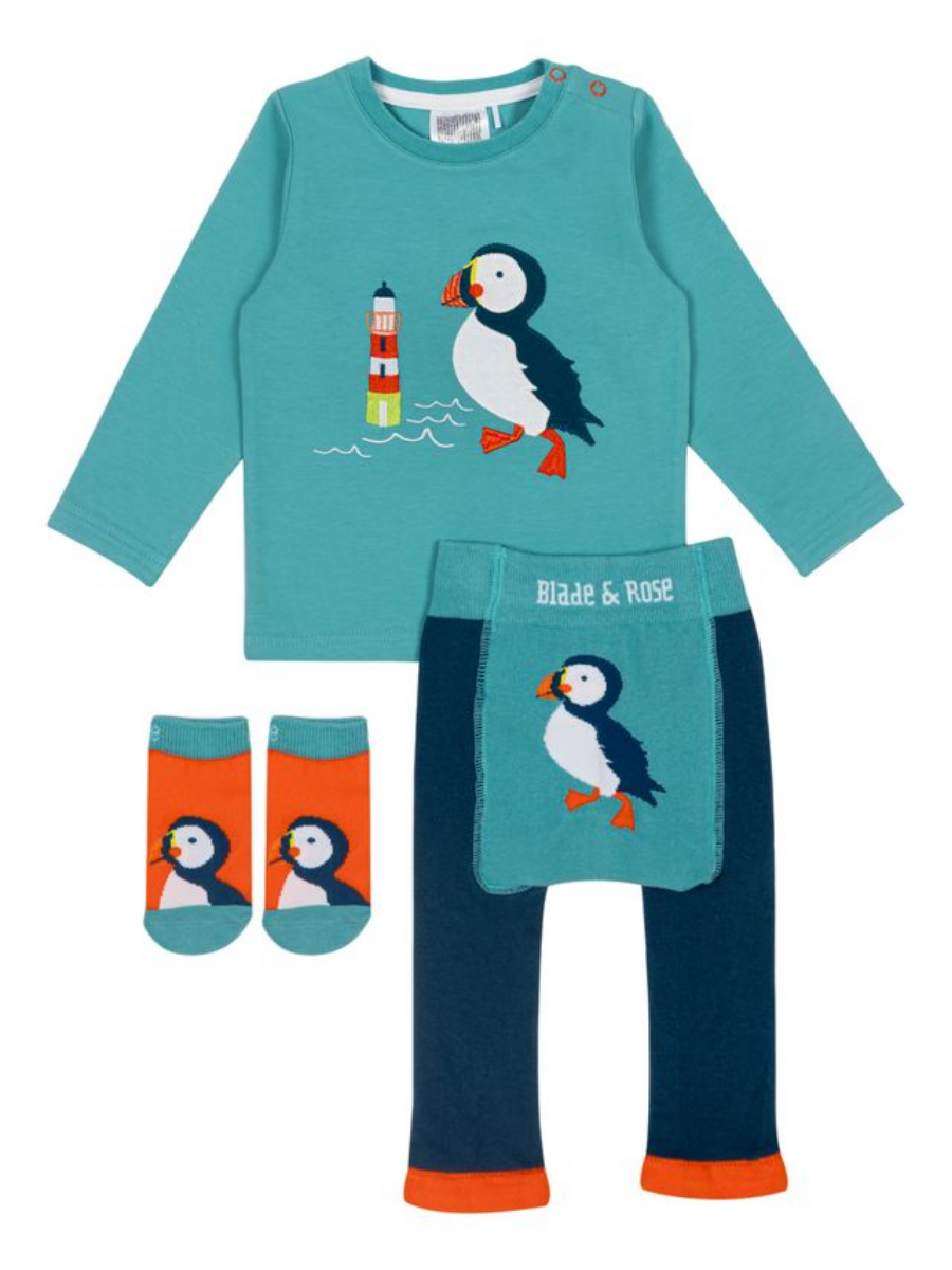Blade and Rose Kenzie the Puffin top 0-6 months