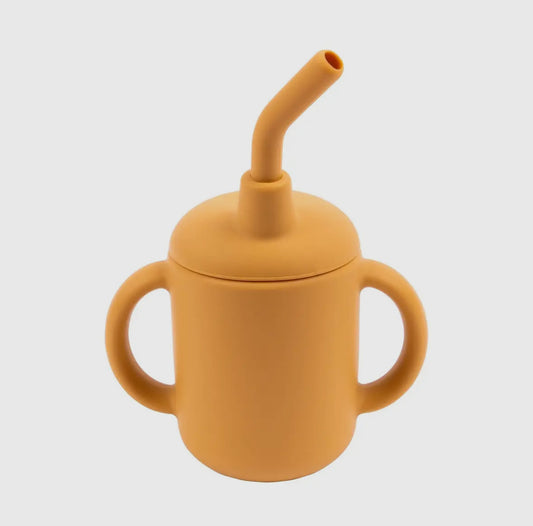 Baby silicone sippy cup - Ochre