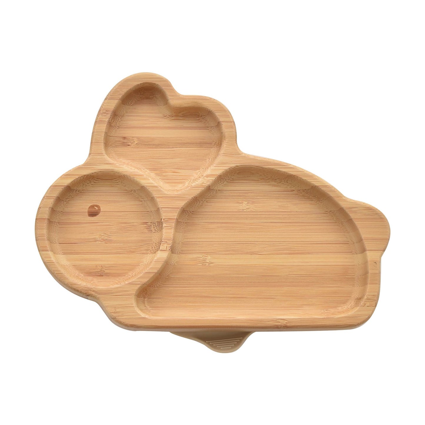 Bamboo personalised bunny plate with suction base