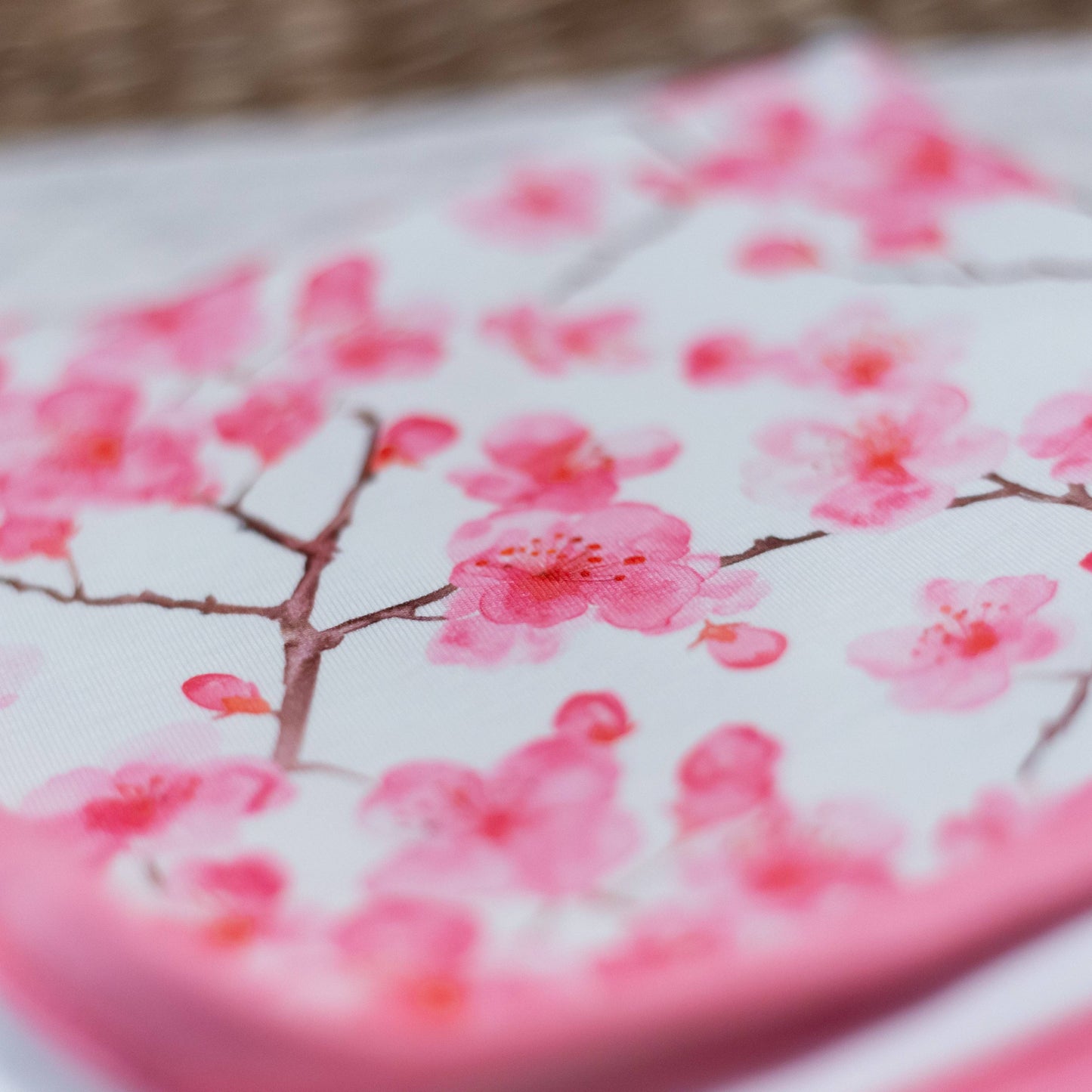 Fred & Noah - Cherry Blossom Print Pram Blanket