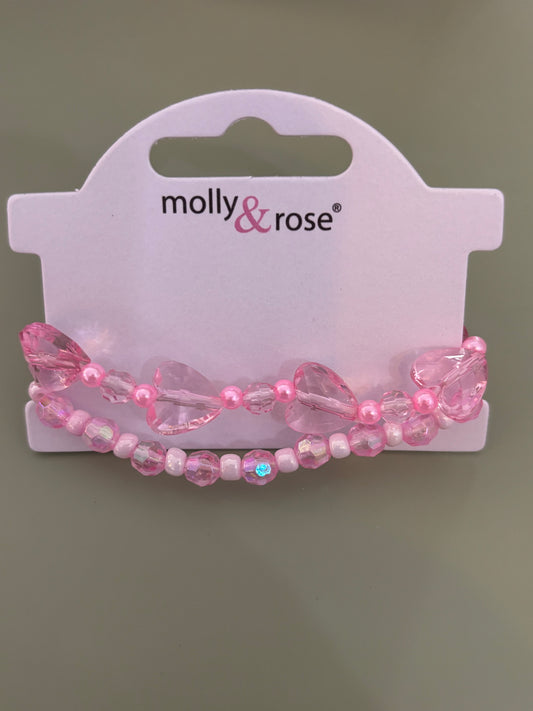 Set of 2 stretch bead bracelets