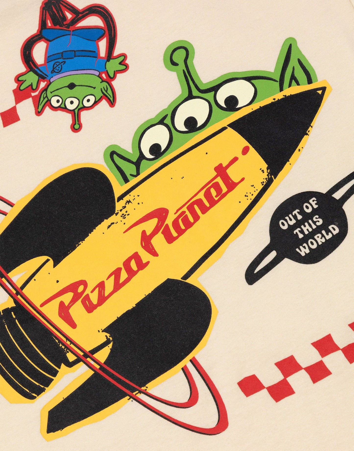 Vanilla Underground - Disney Toy Story Boys Beige Pizza Planet T-Shirt and Shorts Set: 2-3 Years
