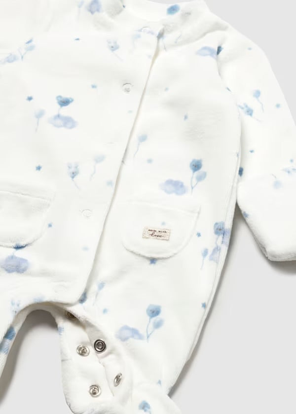 Mayoral Velour Balloon Sleepsuit 2761