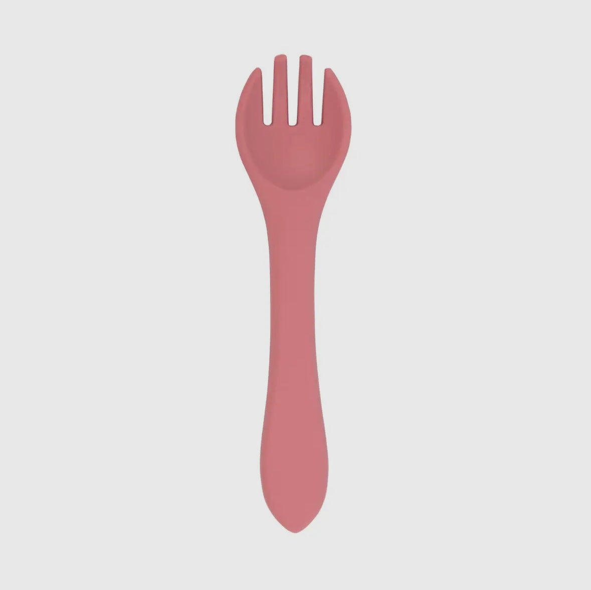 Baby silicone weaning fork - Dusty Rose