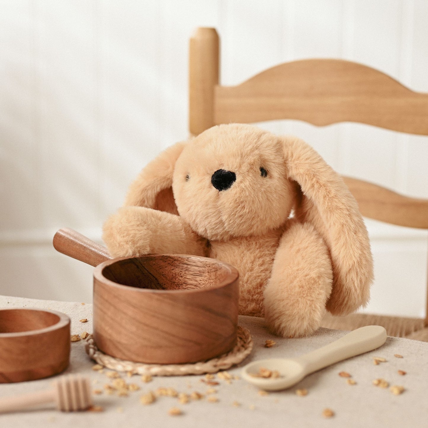 Oatey the plush long leg light brown bunny 35cm