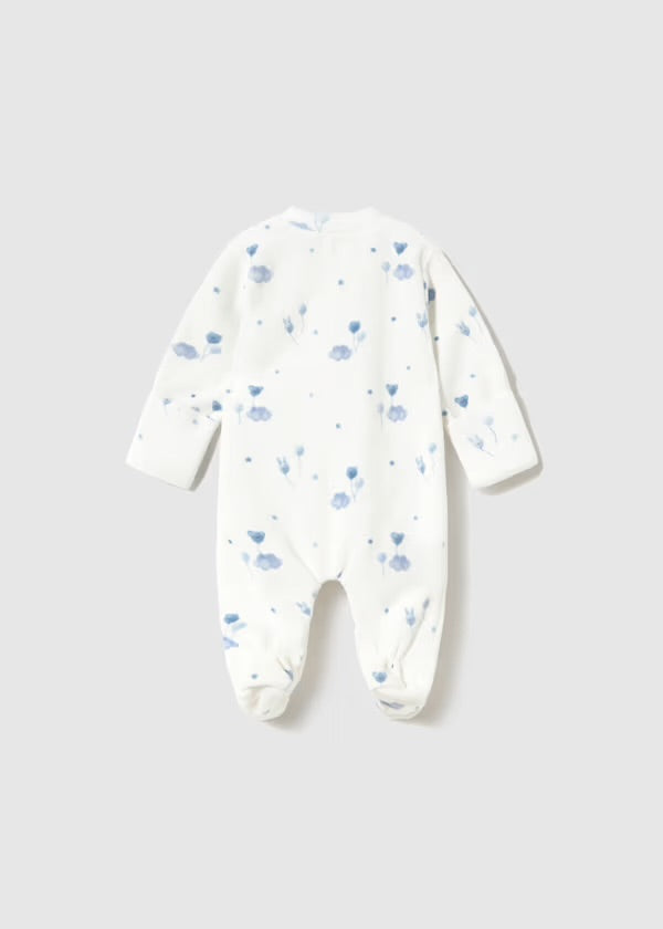 Mayoral Velour Balloon Sleepsuit 2761