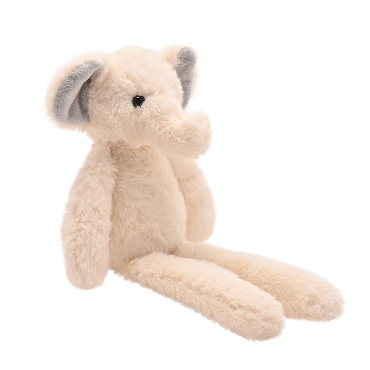 Ellie the plush long leg cream elephant 35cm