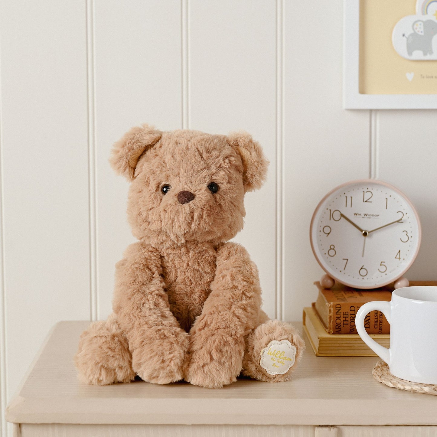 William the plush sitting brown teddy bear 22cm