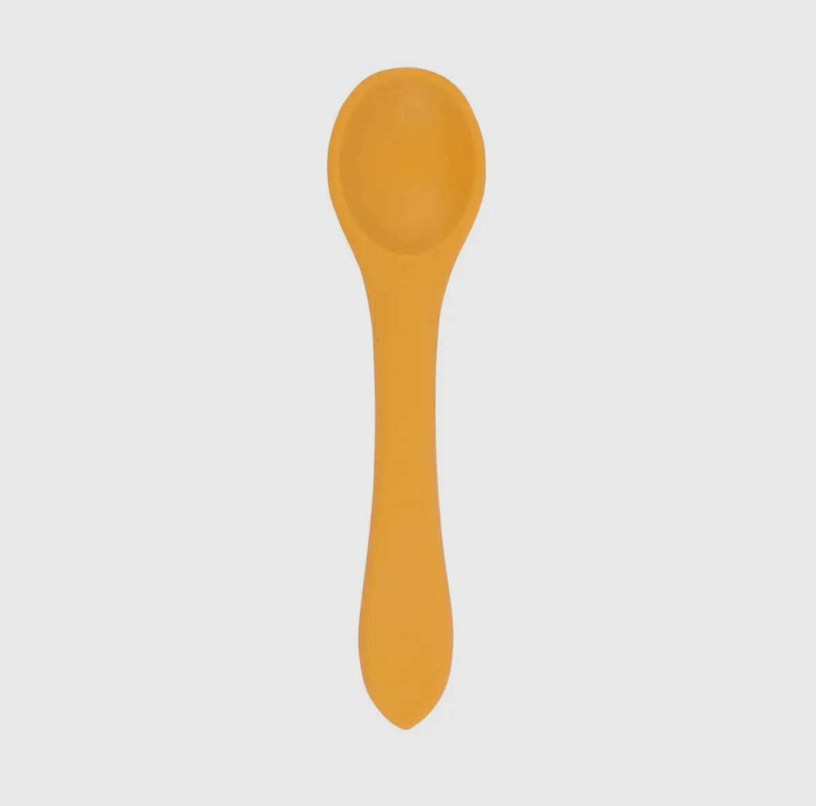 Baby silicone weaning spoon - Ochre