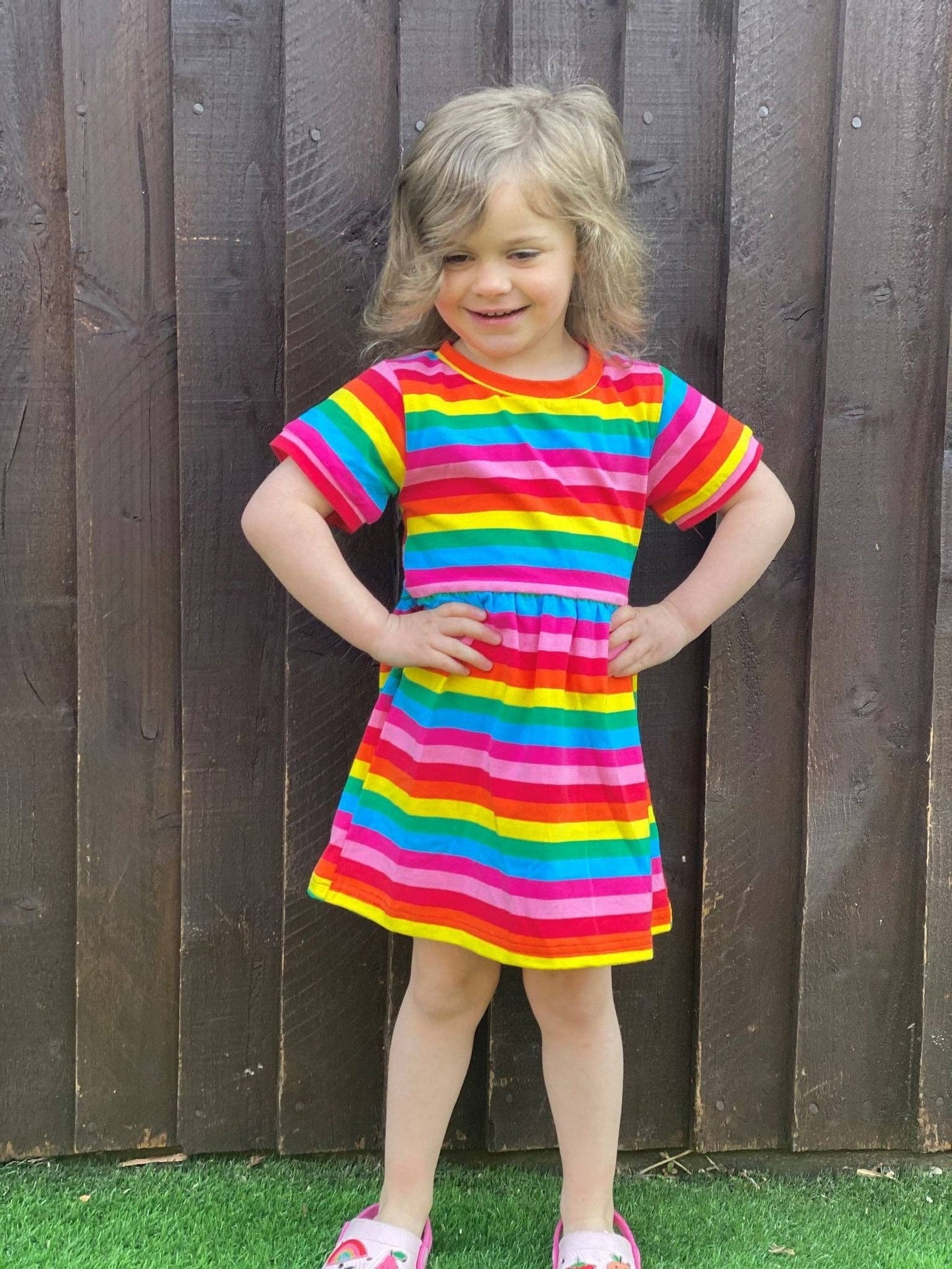 Stylish Collective - Rainbow Kid Dress: 6-12 months
