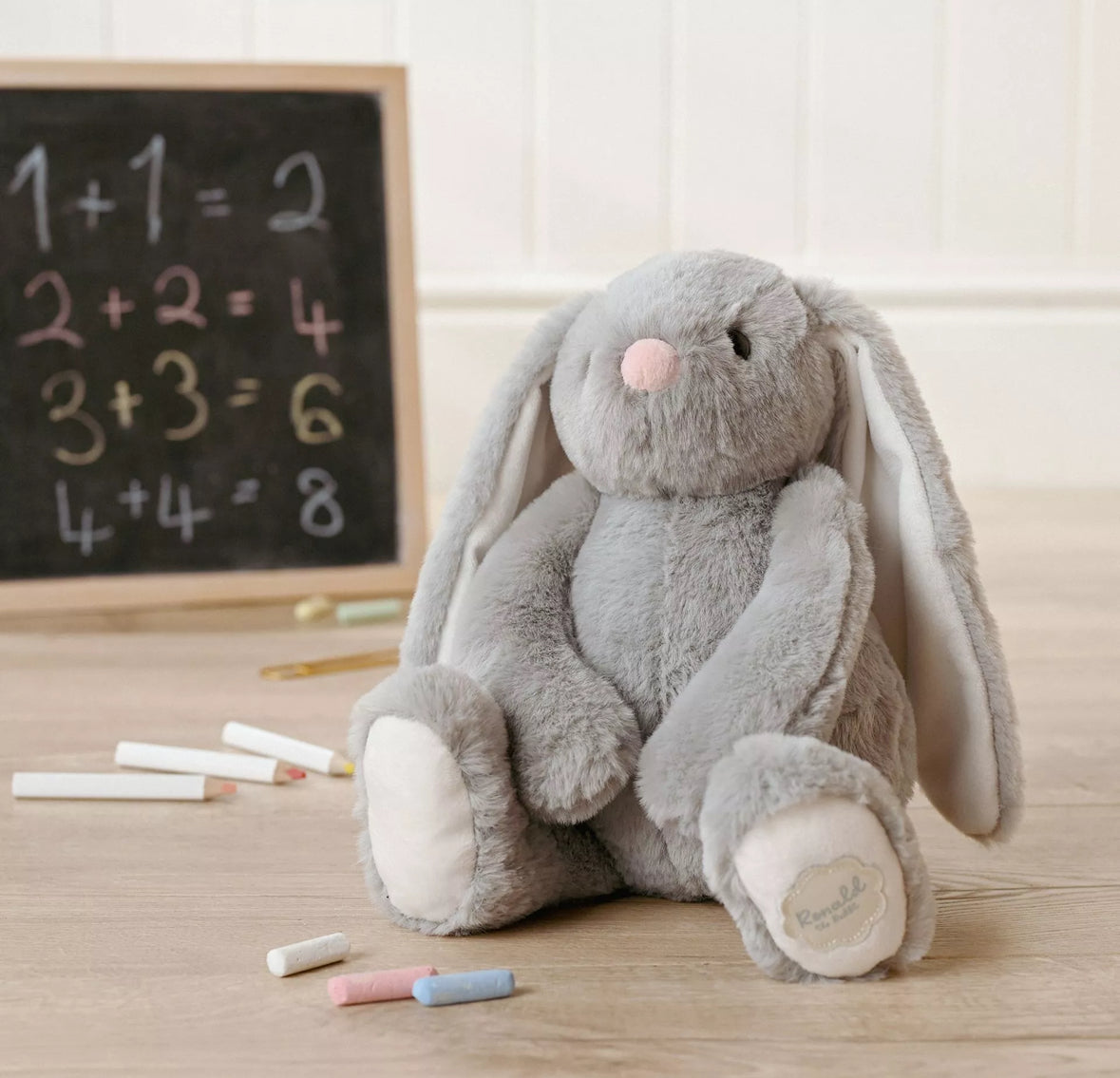 Ronald the classical plush grey bunny 30cm