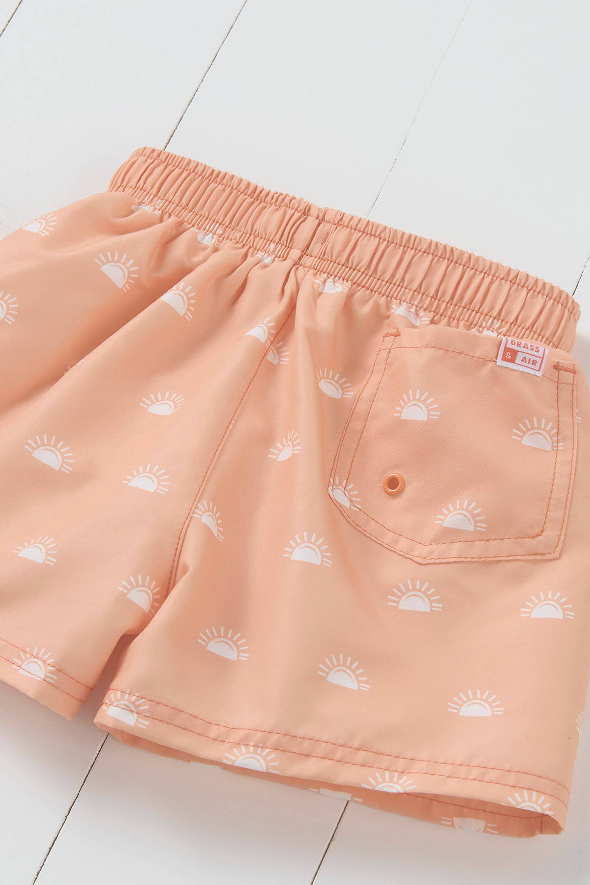 Grass & Air - Peach Swim Shorts: Peach 5-6yrs
