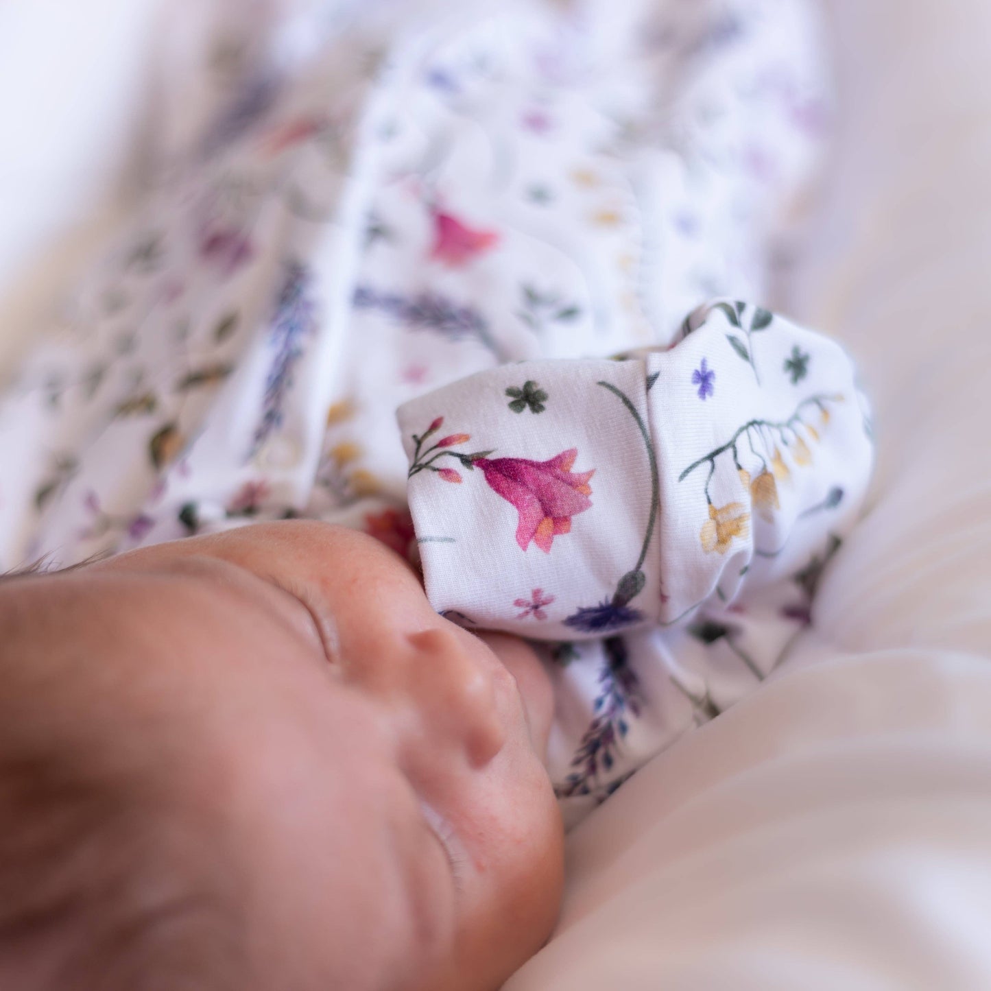 Fred & Noah - Floral Cotton Sleepsuit: Newborn