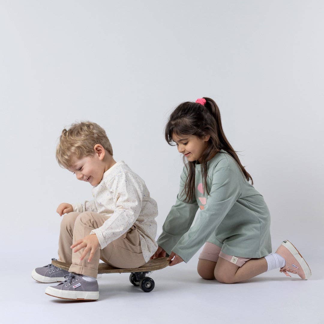 Aneby - Long Sleeve T-Shirt | Pastel Speckled: Ecru White / 4-5y