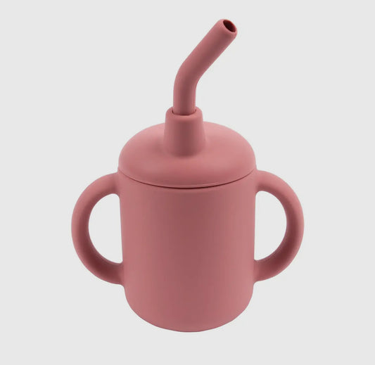 Baby silicone sippy cup - Dusty Rose