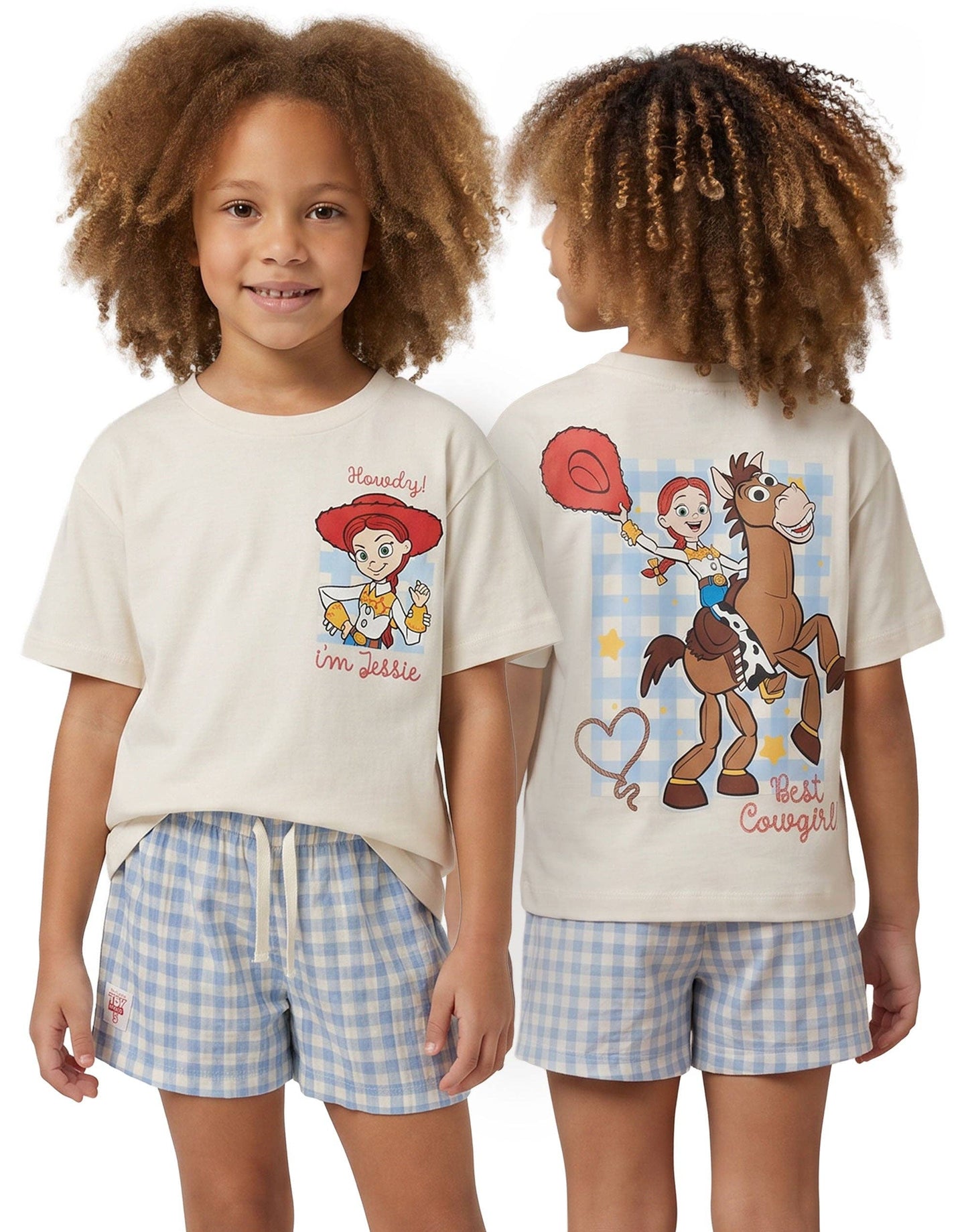 Vanilla Underground - Disney Toy Story Girls White Jessie & Bullseye T-Shirt and Shorts Set: 18-24 Months