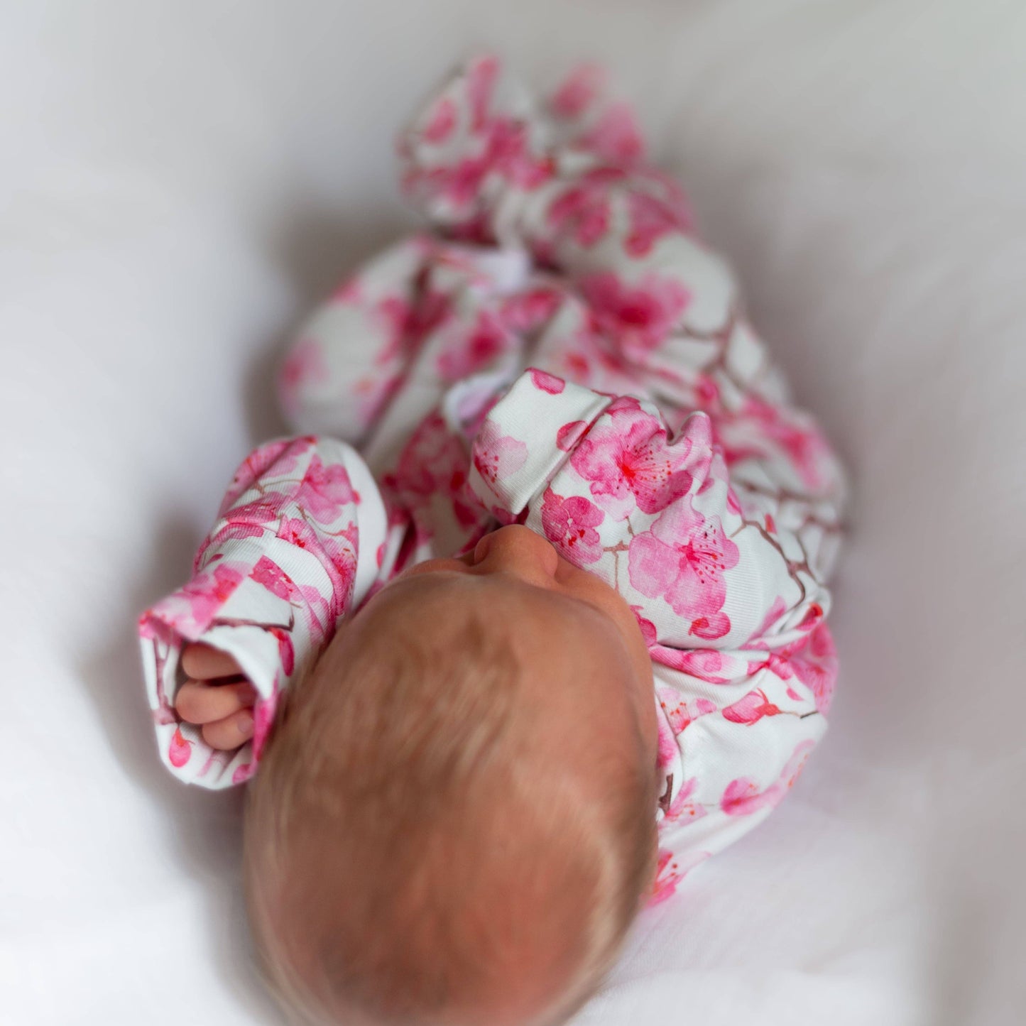 Fred & Noah - Cherry Blossom cotton Sleepsuit: 6-12 M