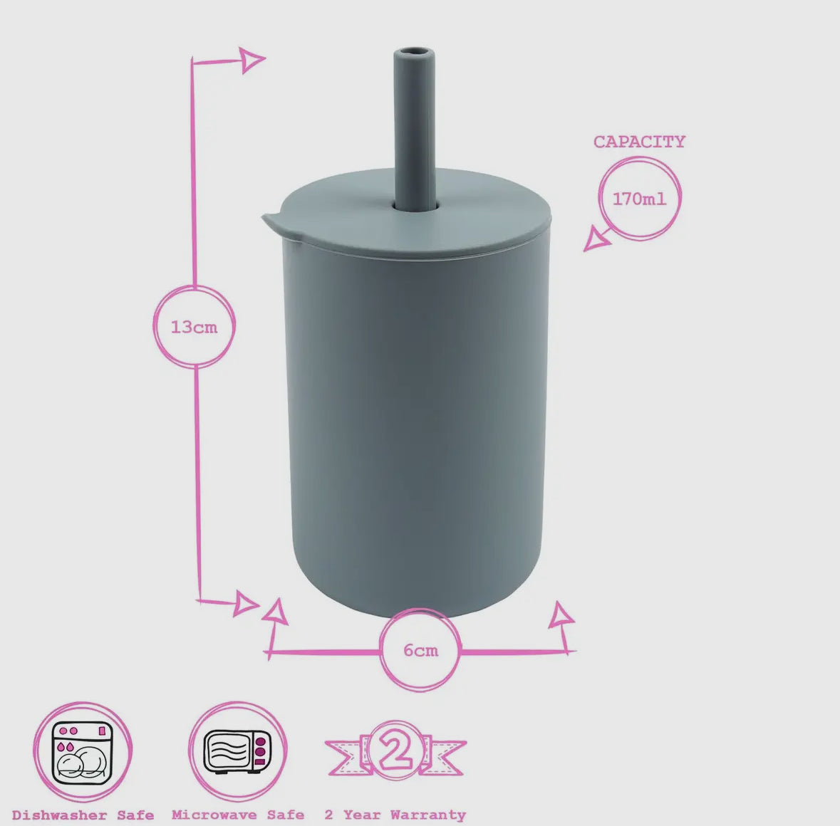 Baby silicone straw cup - Tradewinds