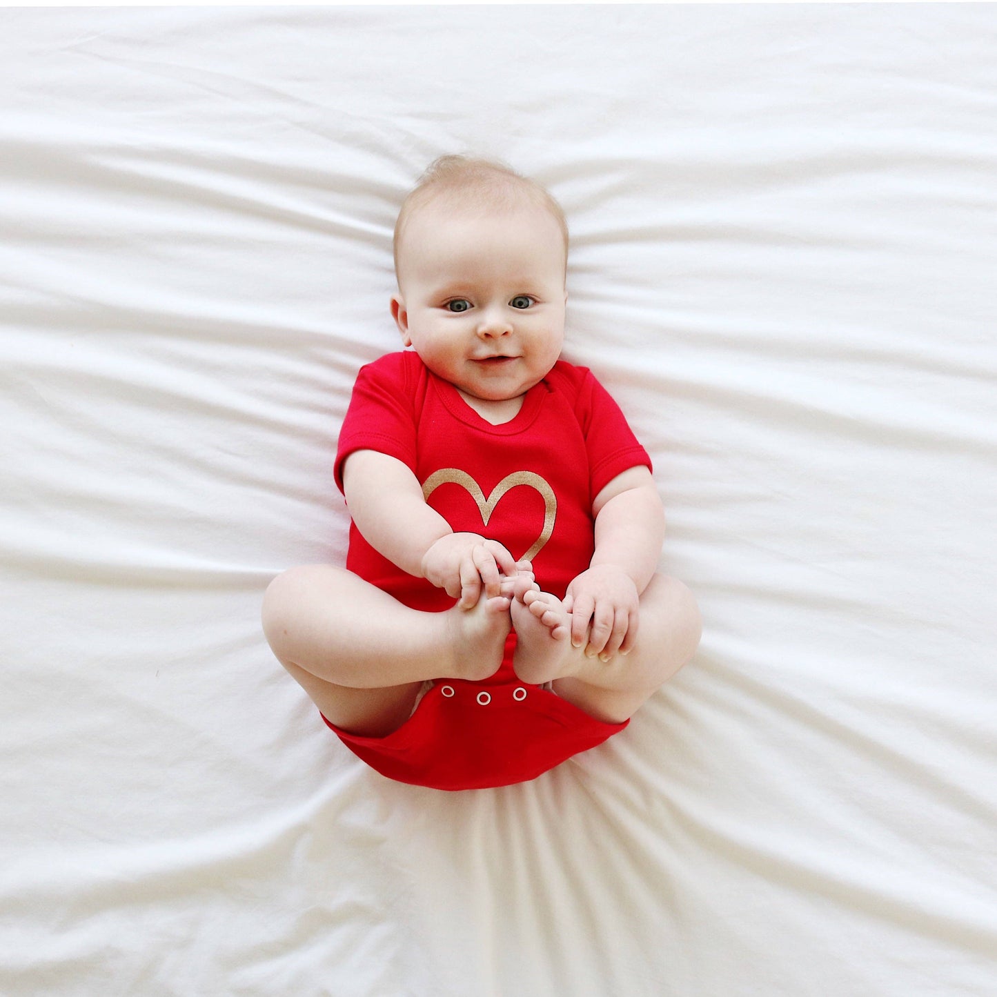 Fred & Noah - Gold heart Baby vest: 3-6 M