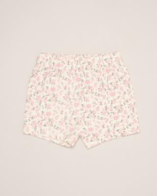 Matching floral top, shorts and teddy 0-3 months