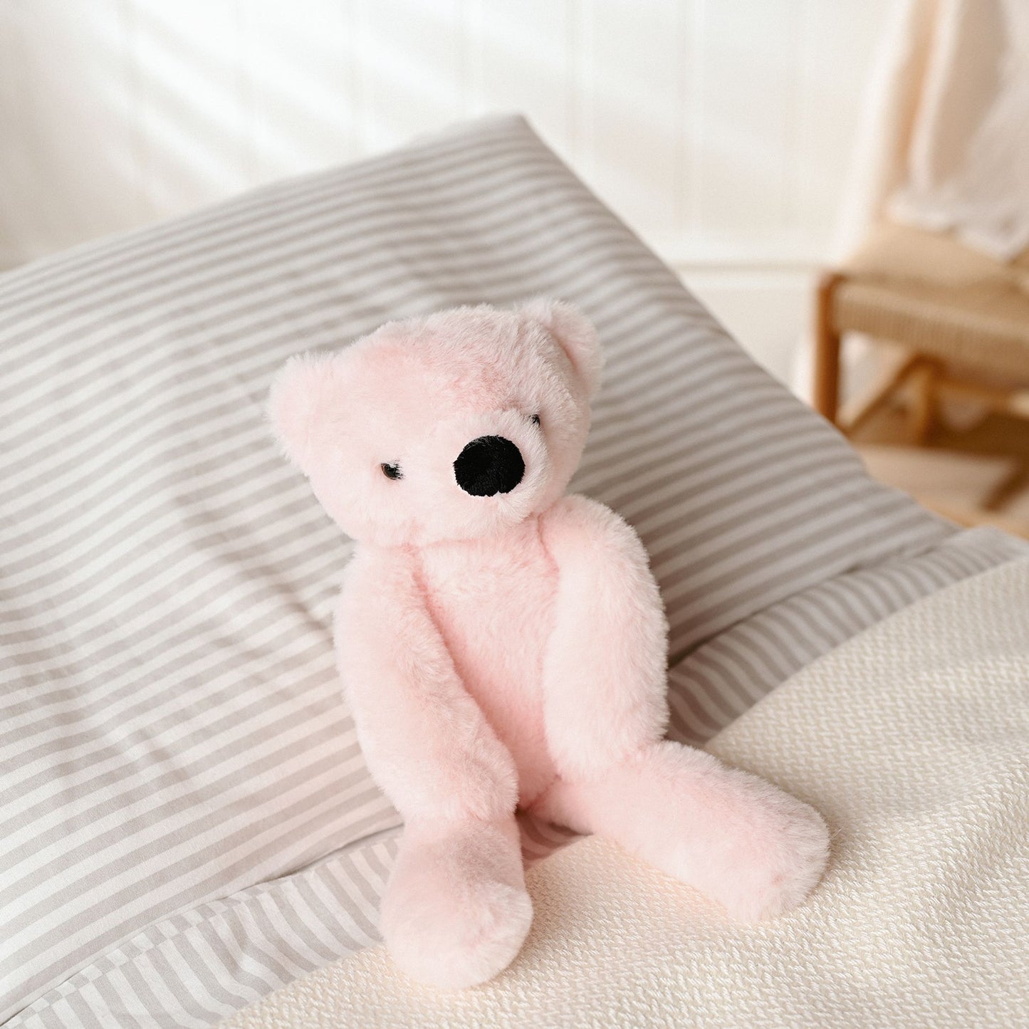 Willow the plush long leg pink teddy bear 30cm