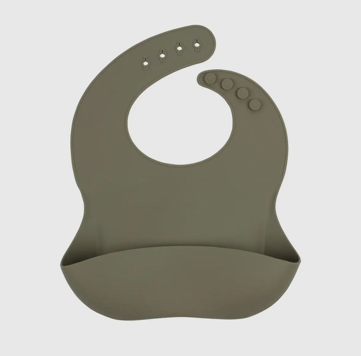 Baby silicone Bib - Silver Sage