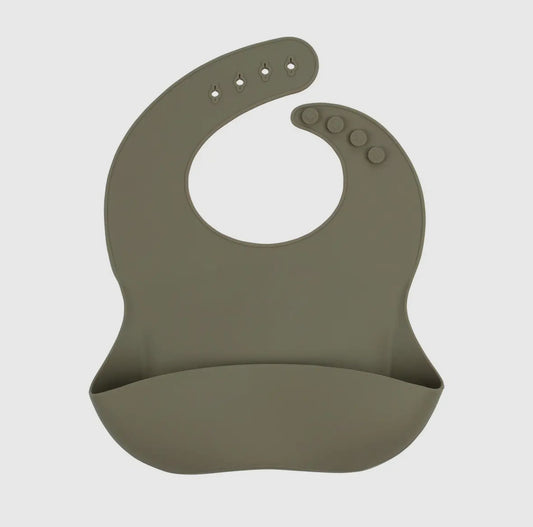 Baby silicone Bib - Silver Sage