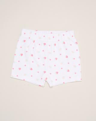 Matching strawberry top, shorts and strawberry soft toy 0-3 months