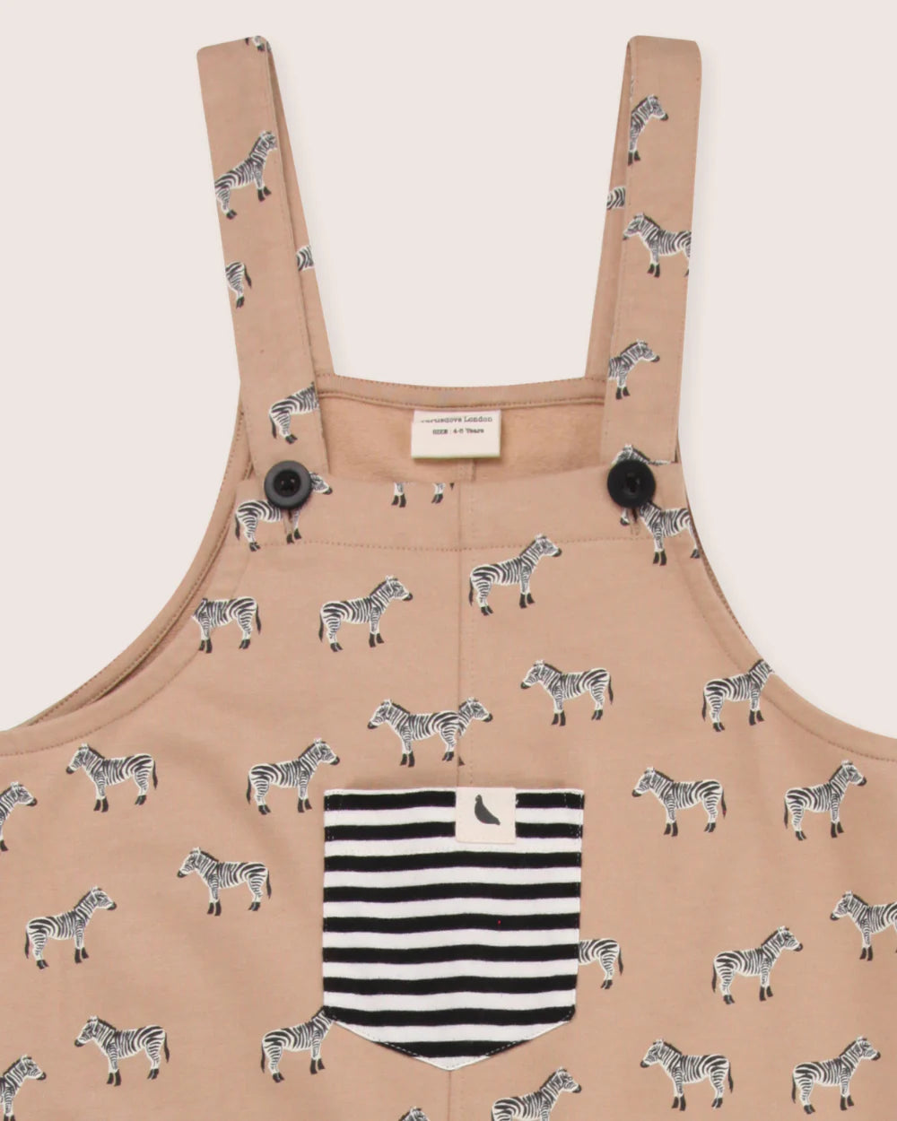 Turtledove Zebra Dungarees