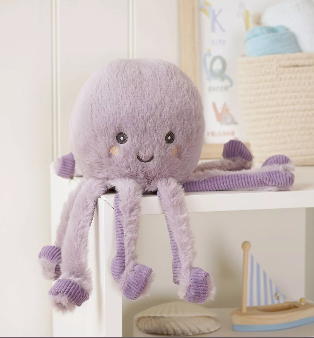 Otto the plush lilac octopus 30cm