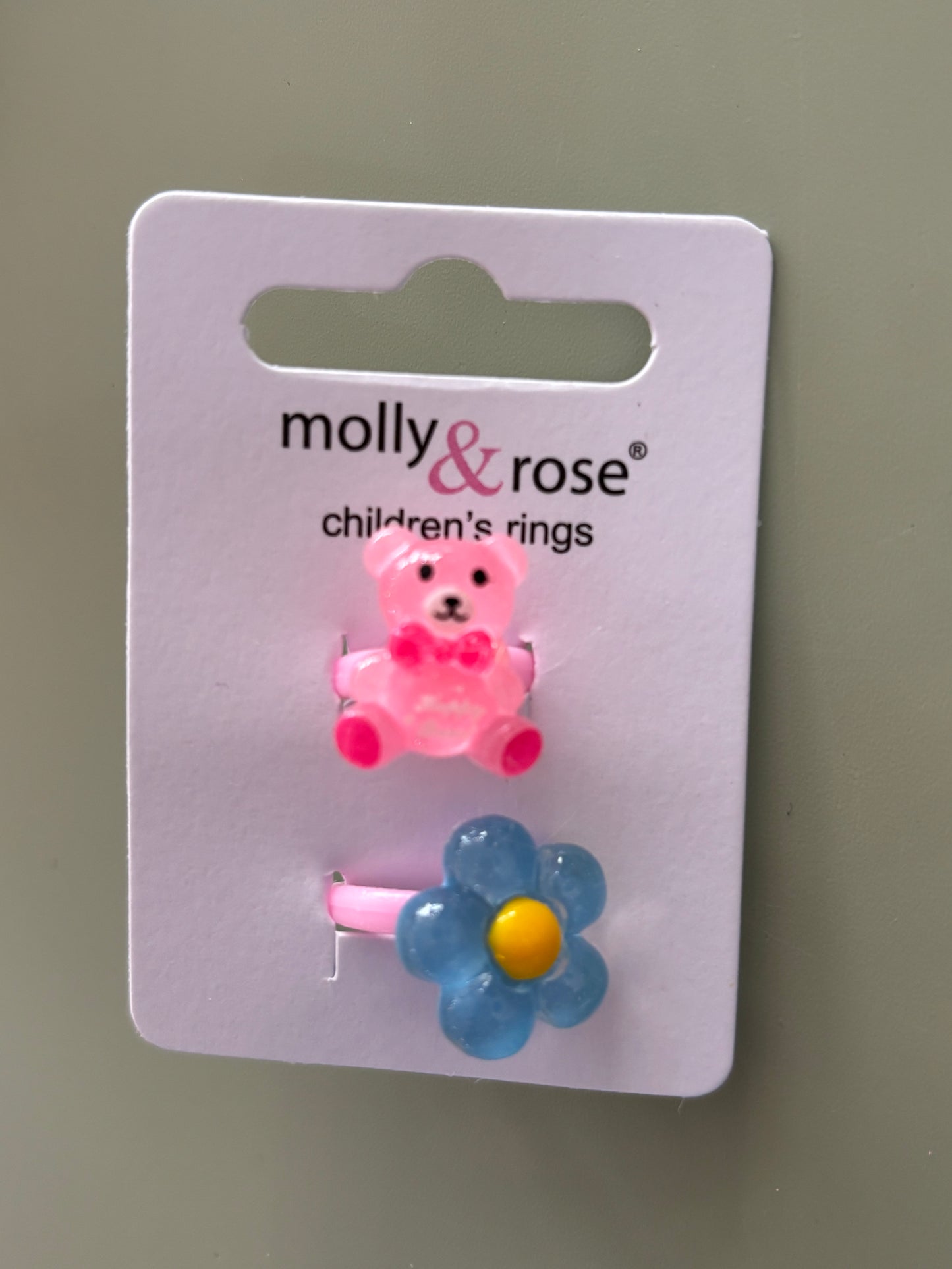Childrens set of 2 rings - bear
