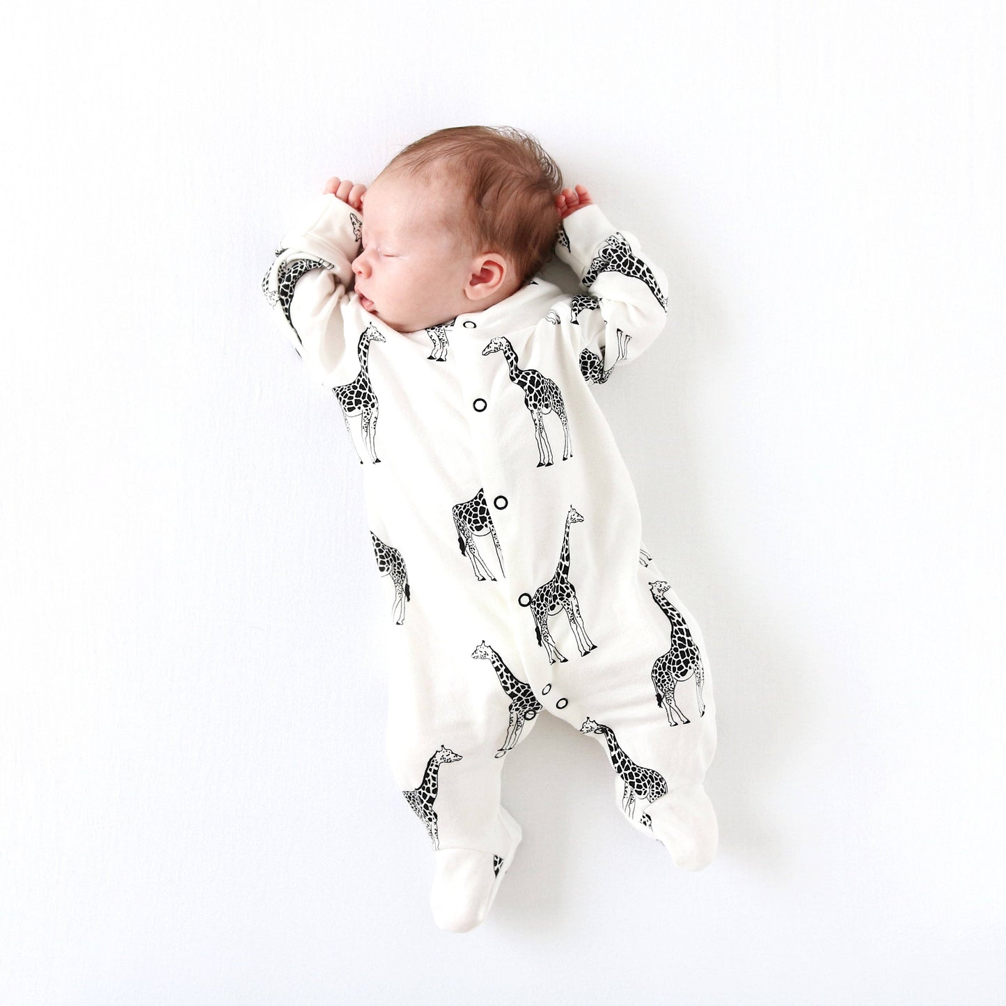 Fred & Noah - Giraffe cotton Sleepsuit: 3-6 M