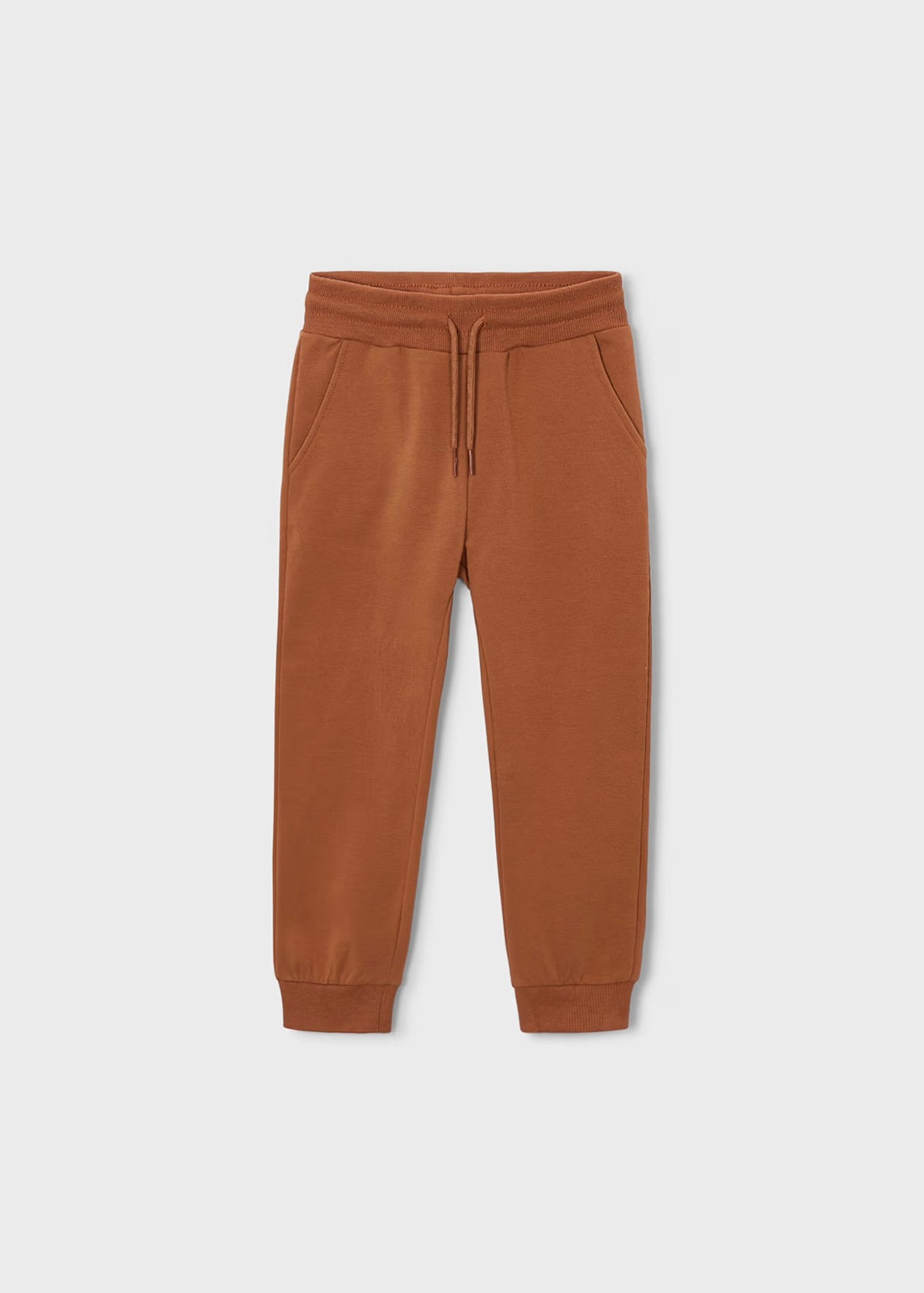 Mayoral Brick Red cuffed fleece joggers 725