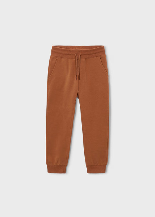 Mayoral Brick Red cuffed fleece joggers 725