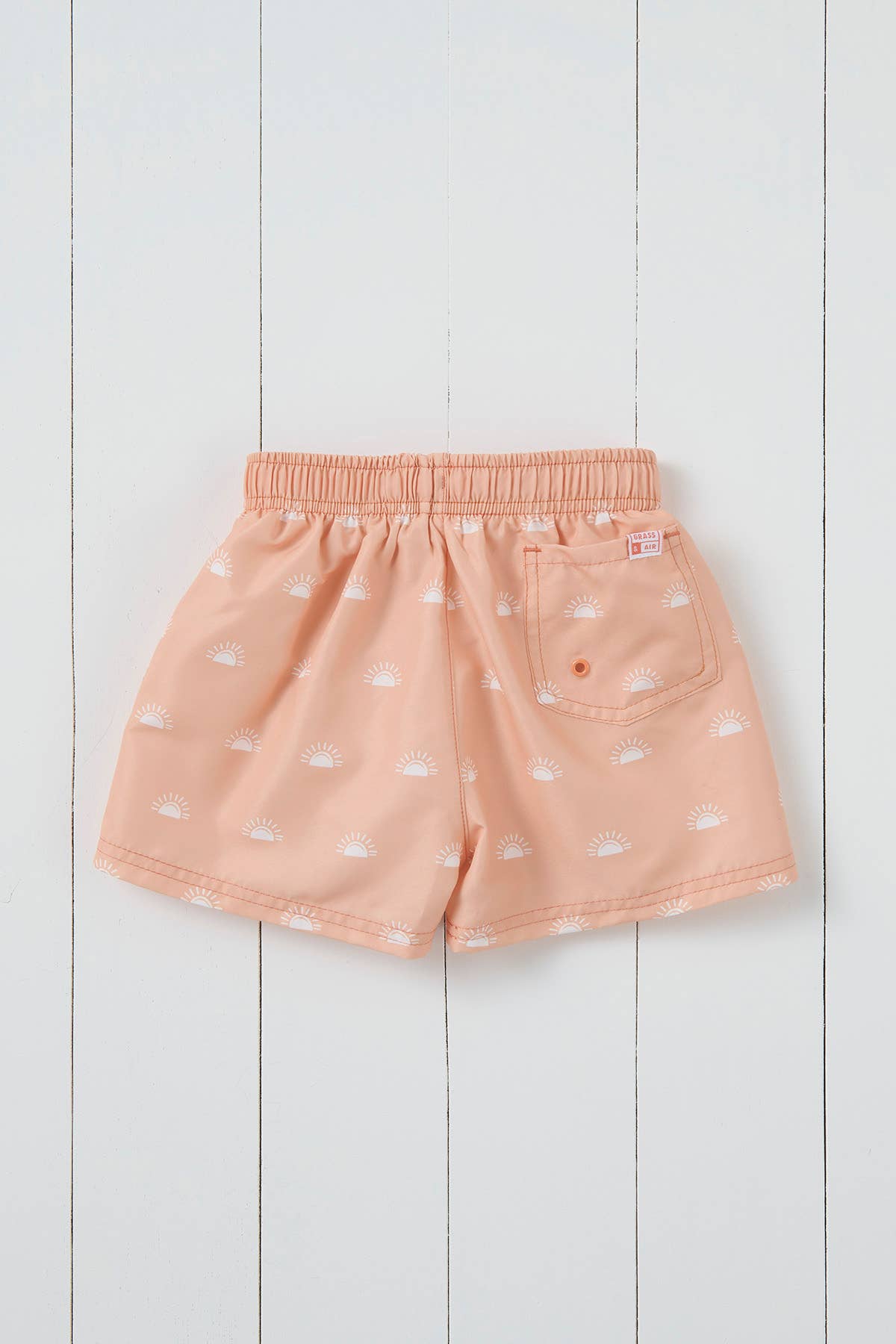 Grass & Air - Peach Swim Shorts: Peach 5-6yrs