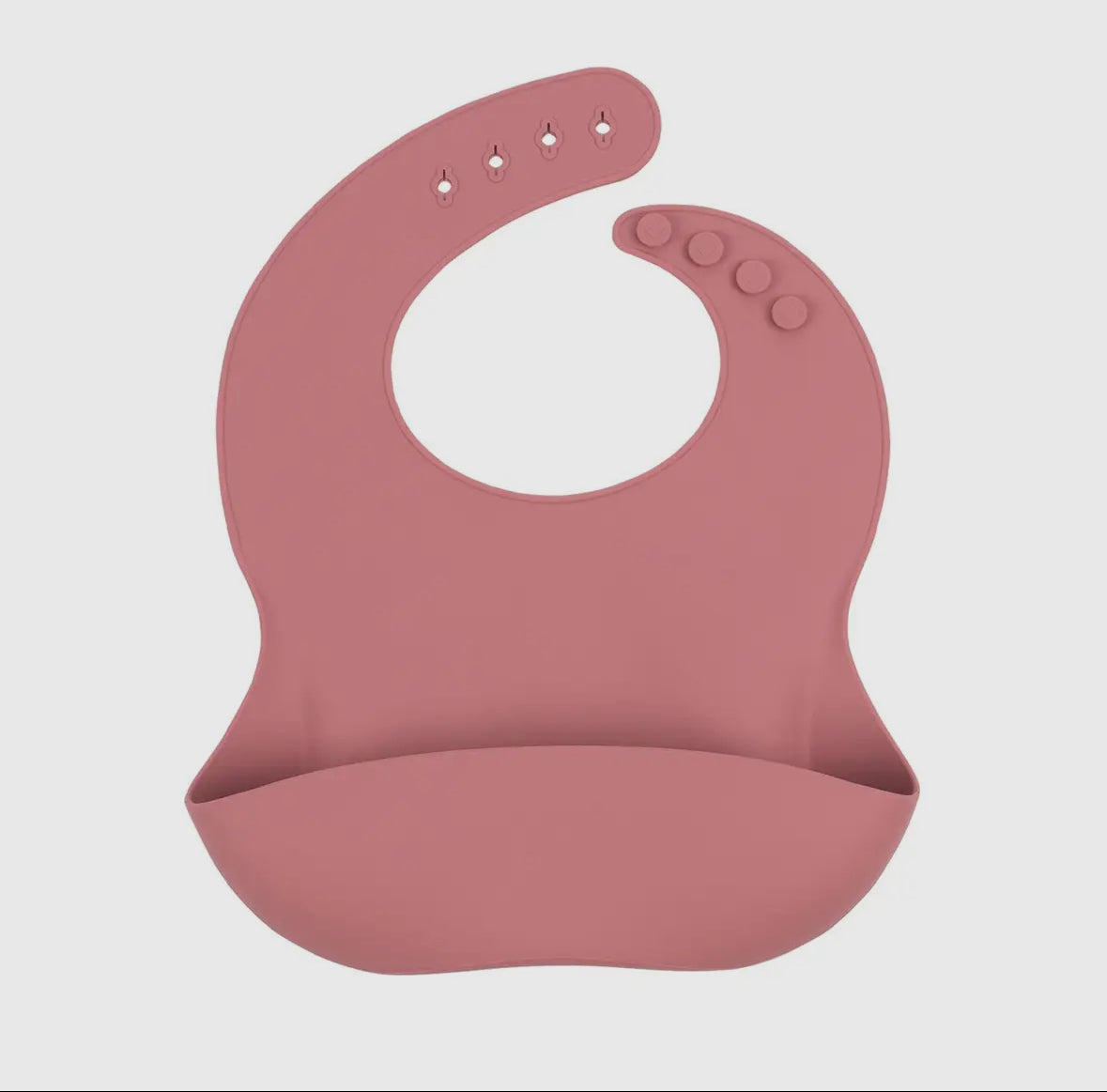 Baby silicone Bib - Dusty Rose