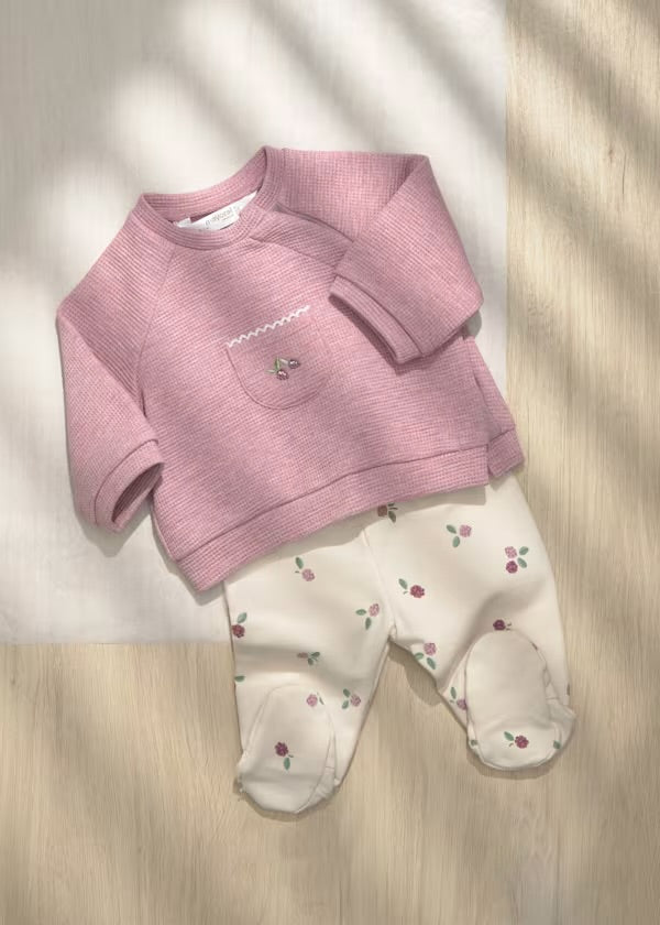 Mayoral Footed Leggings and Jumper set mauve 2514