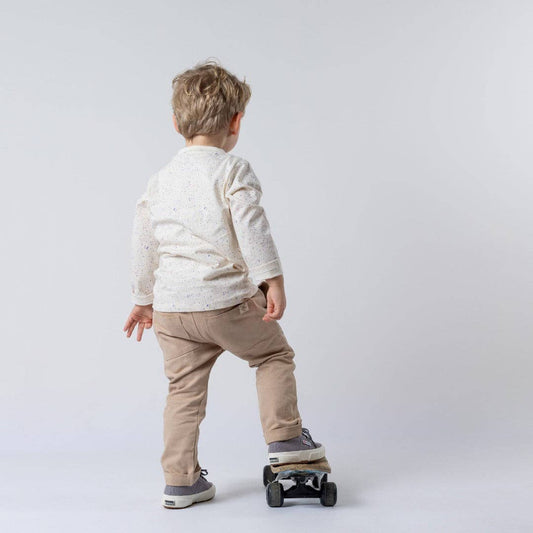 Aneby - Long Sleeve T-Shirt | Pastel Speckled: Ecru White / 5-6y