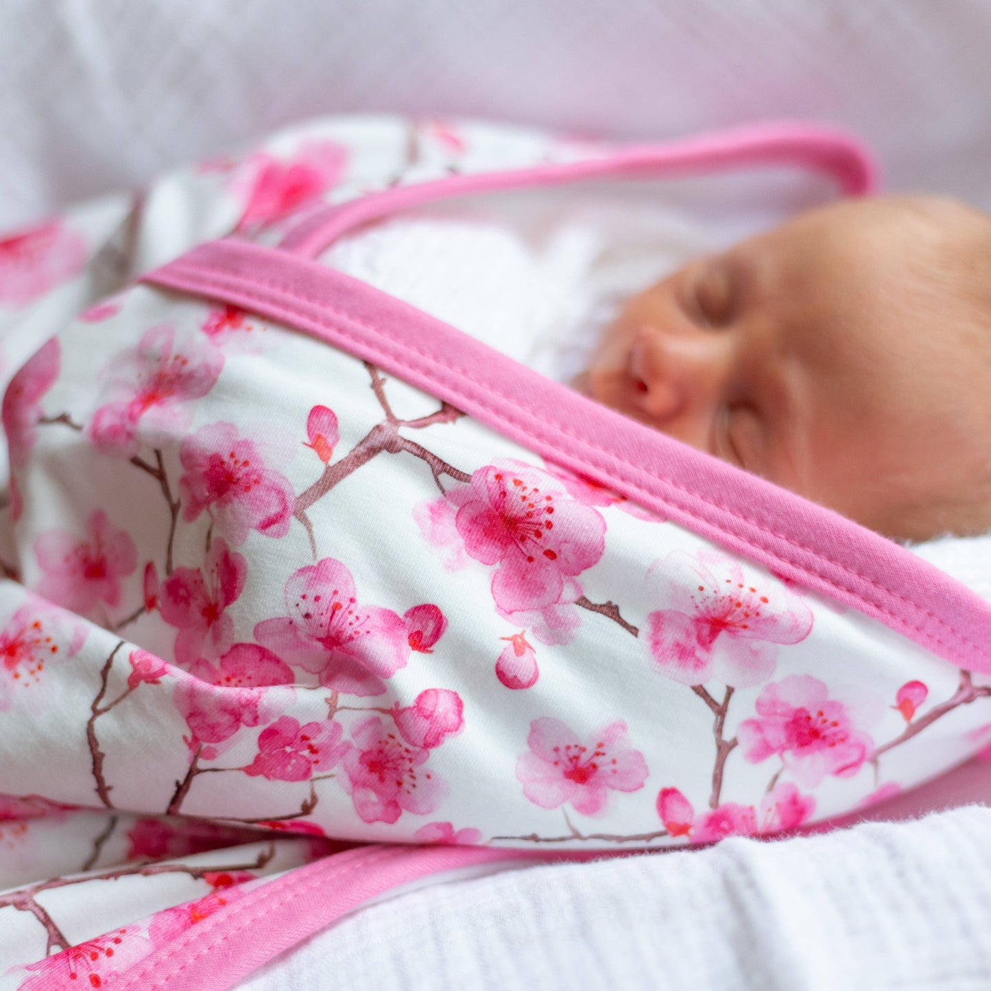 Fred & Noah - Cherry Blossom Print Pram Blanket