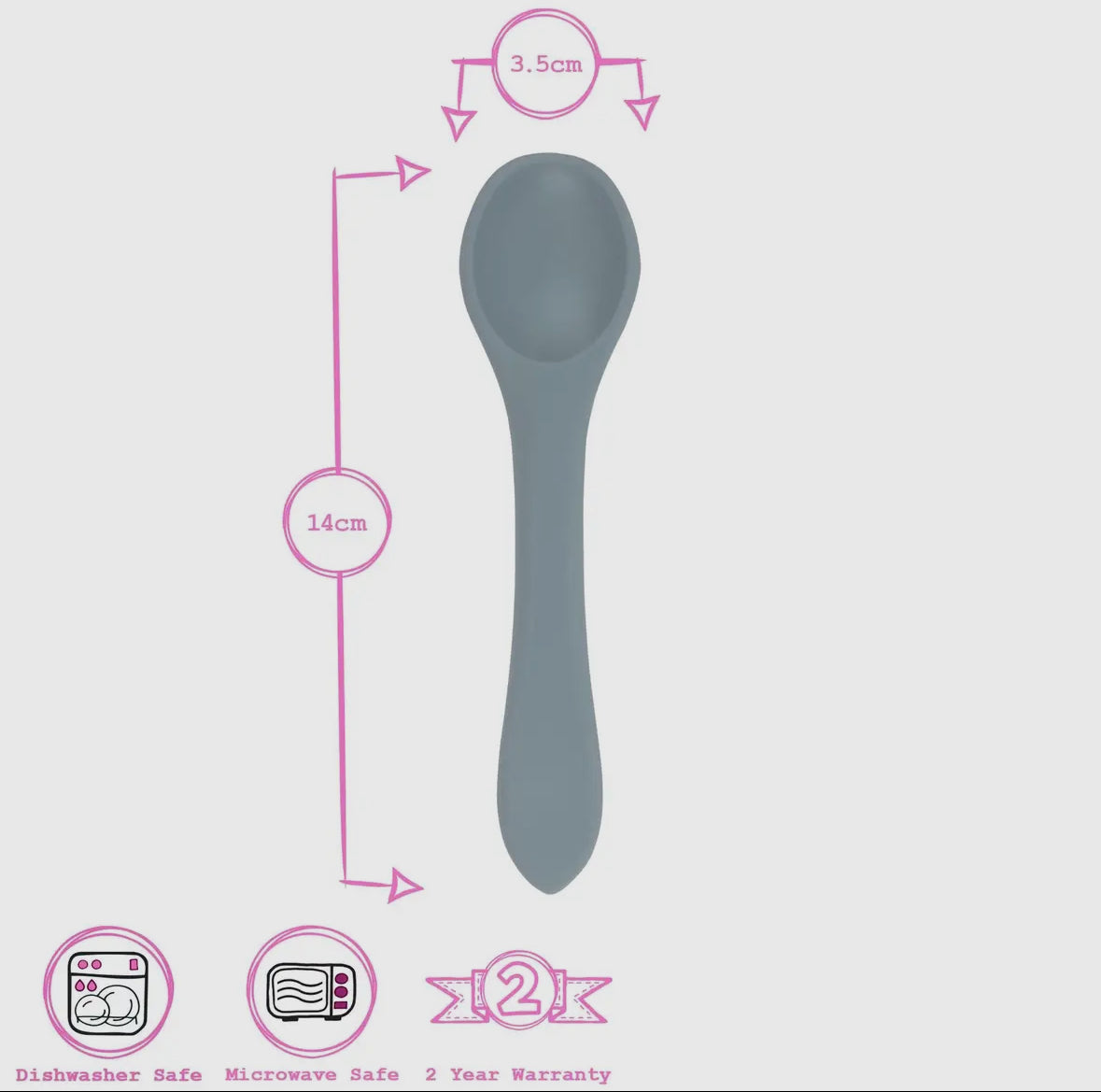 Baby silicone weaning spoon - tradewinds