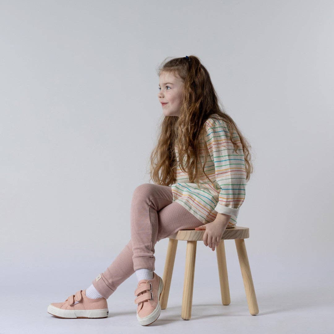 Aneby - Long Sleeve T-Shirt | Multi-Colour Stripe: Ecru White / 2-3y