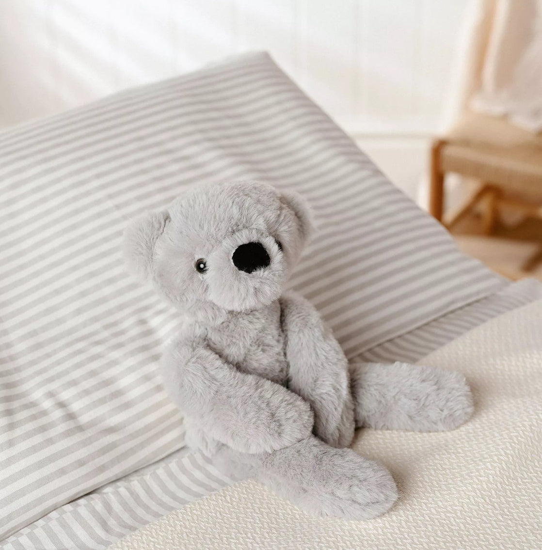 Ste the plush long leg grey teddy bear 30cm