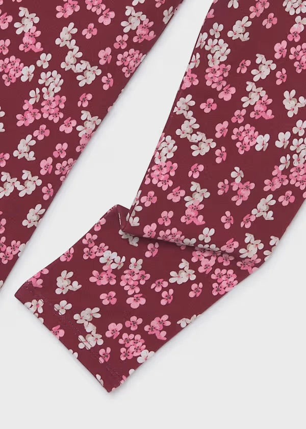 Mayoral Pink floral leggings 4729