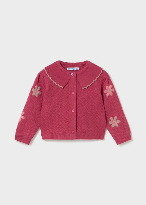 Mayoral Floral Embroidered Cardigan 2306