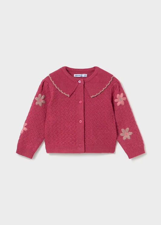 Mayoral Floral Embroidered Cardigan 2306