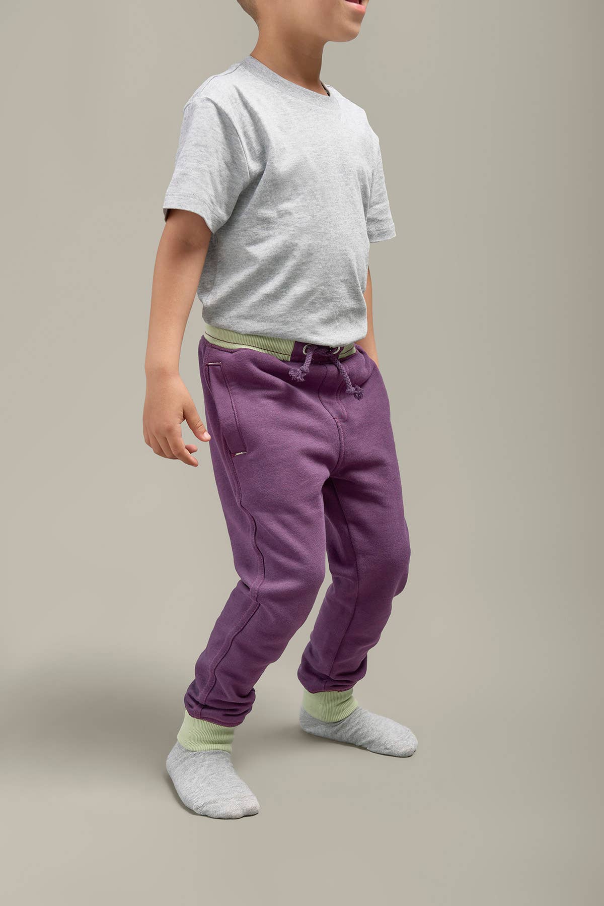 Grass & Air - Amethyst Kids' Purple Joggers: 2-3years