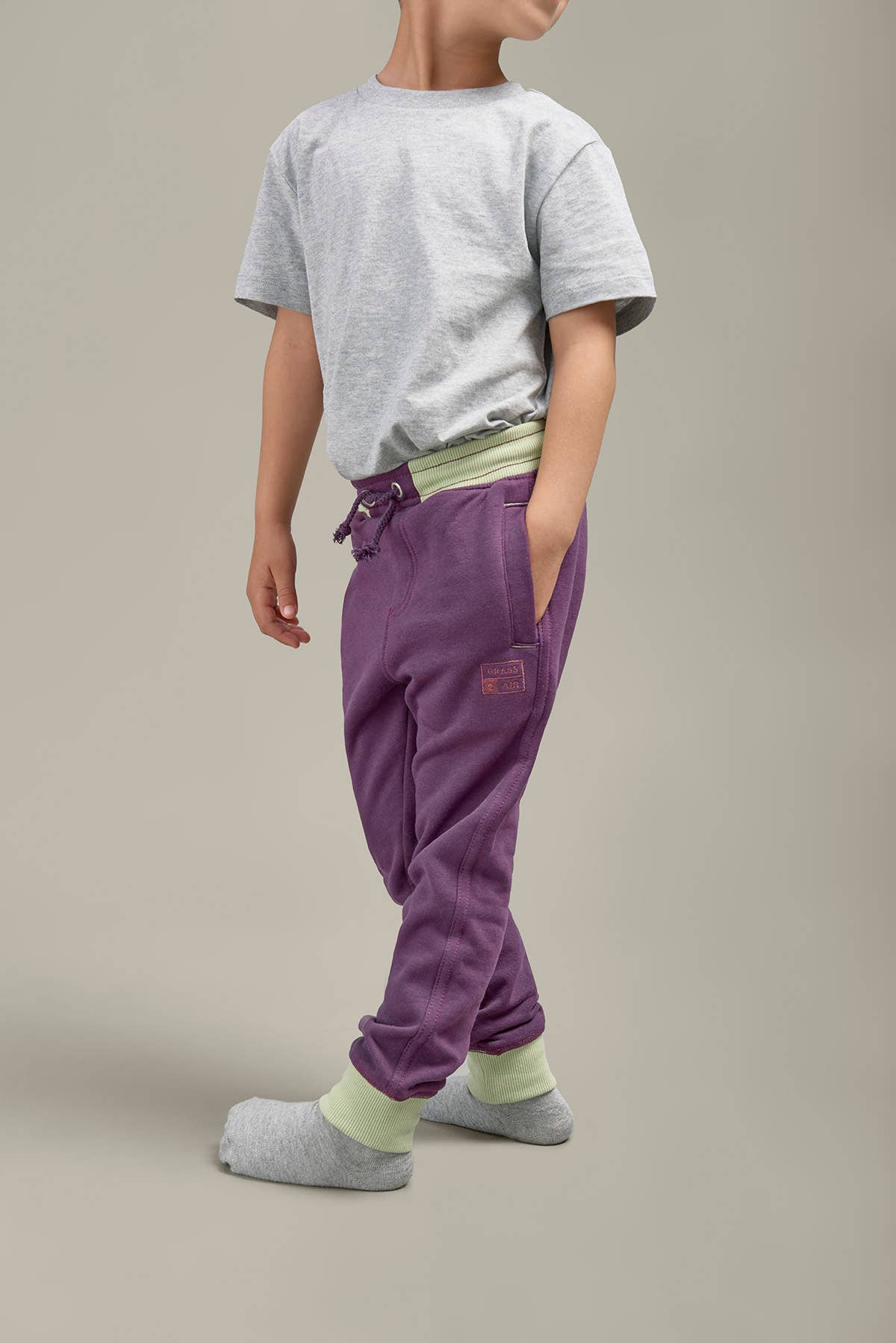 Grass & Air - Amethyst Kids' Purple Joggers: 2-3years